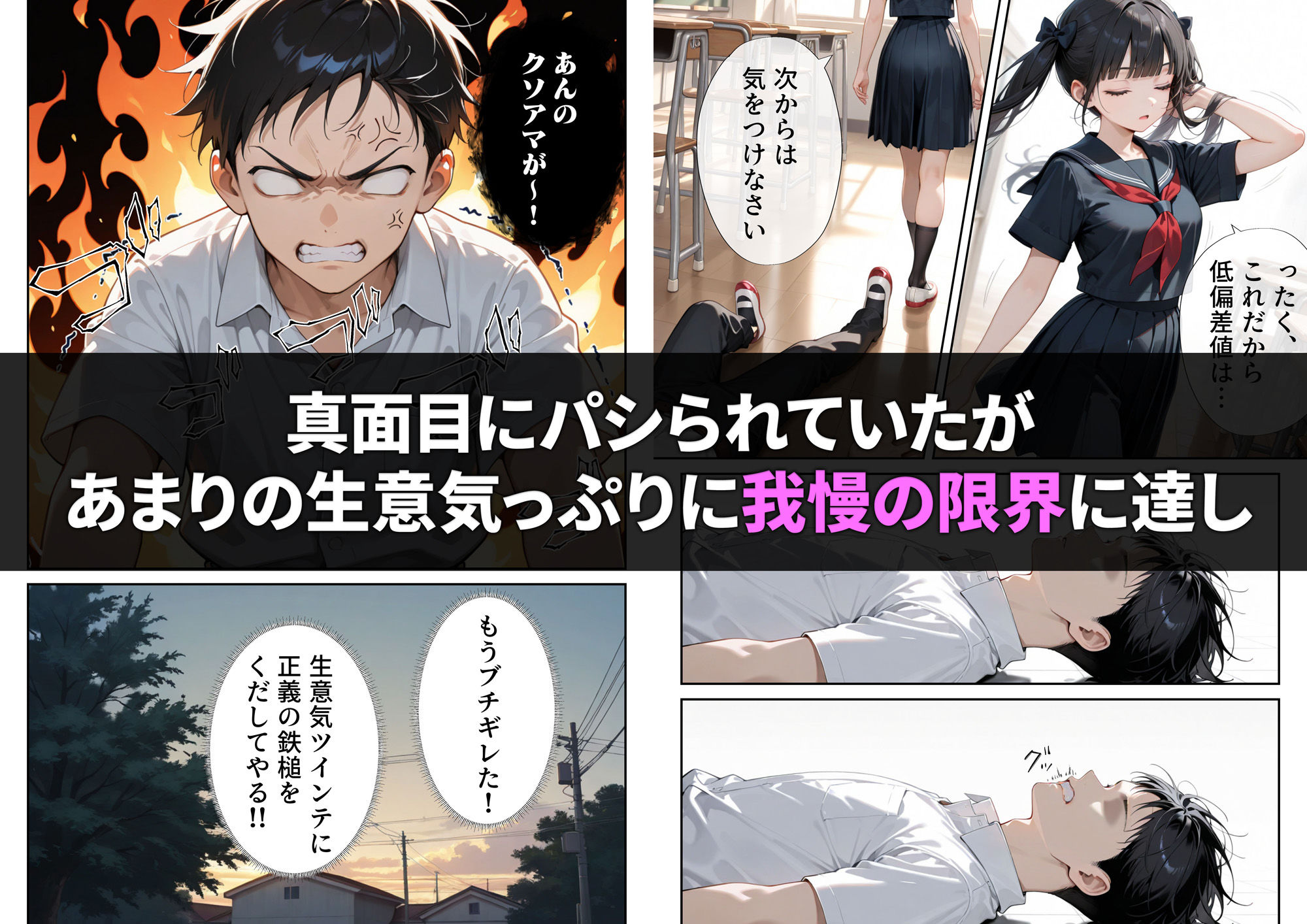 生意気ツインテを催◯アプリで性奴◯にしようとしたら サンプル3ページ目