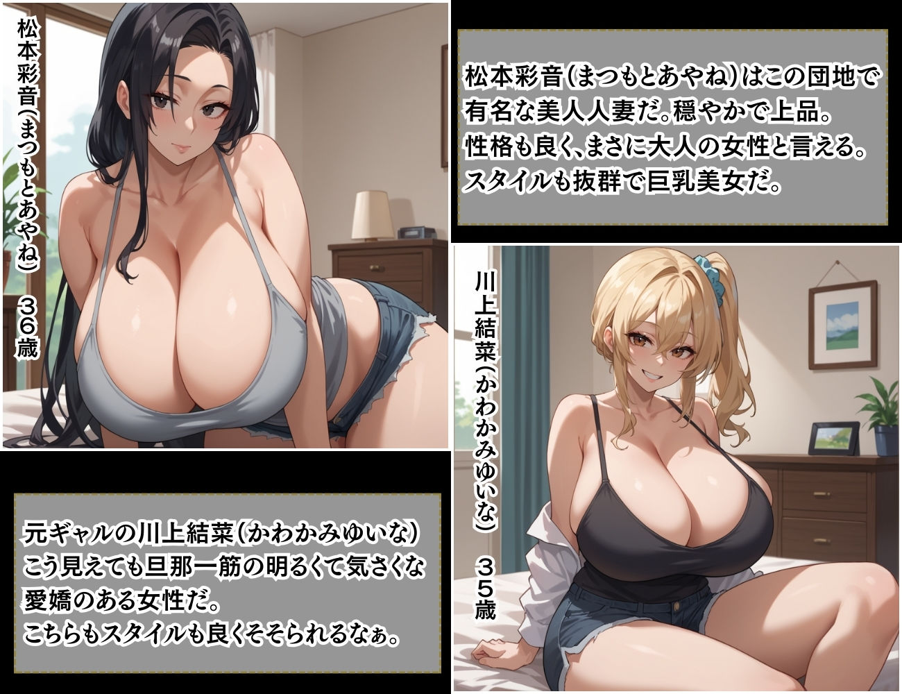 催●支配  団地妻  隣人が両方とも美人人妻だったので催●お香で発情させて寝取った話 サンプル2ページ目