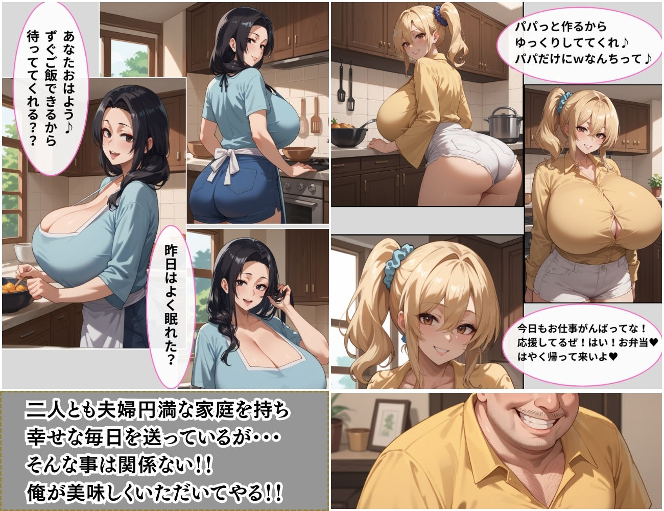 催●支配  団地妻  隣人が両方とも美人人妻だったので催●お香で発情させて寝取った話 サンプル3ページ目