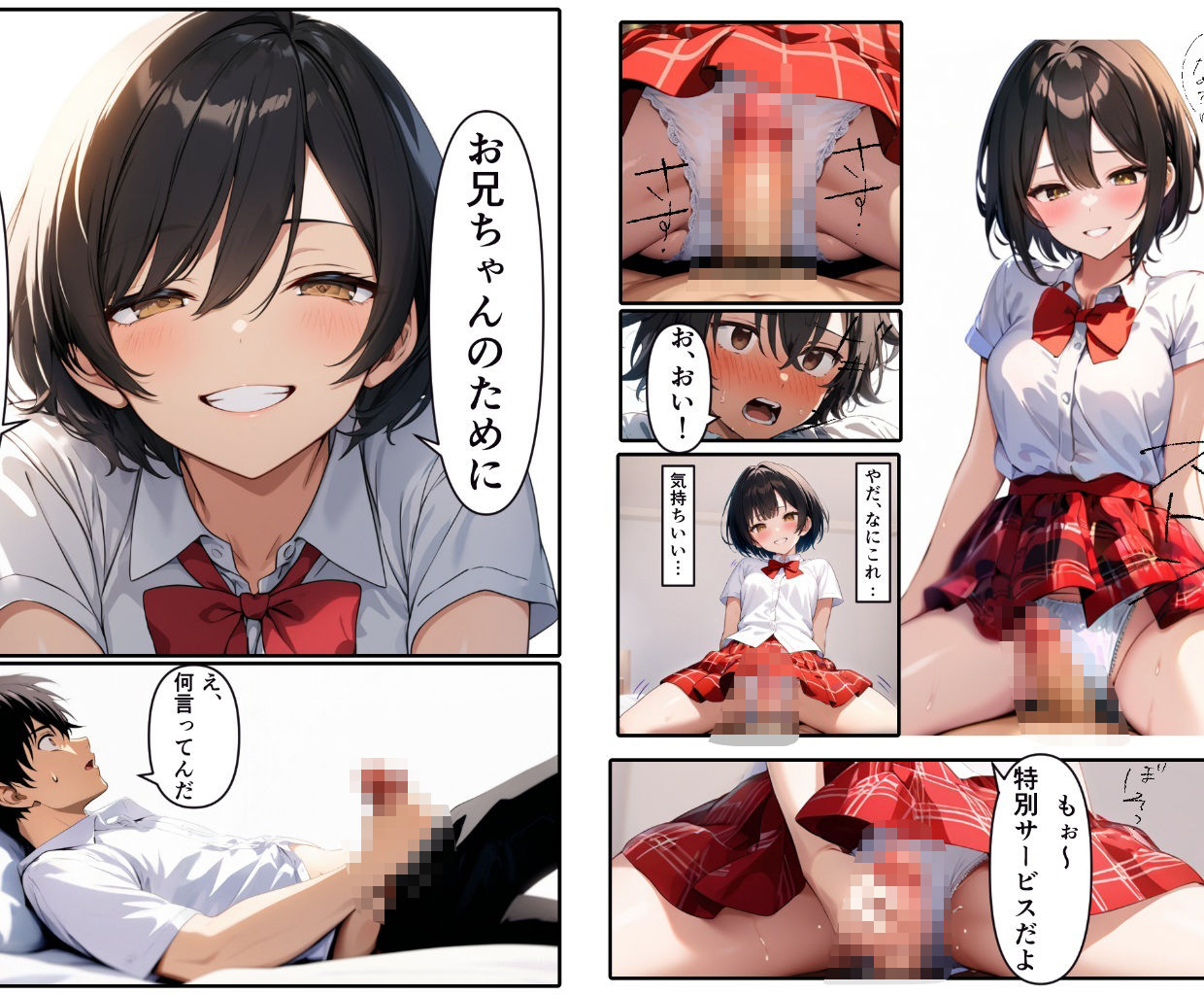 生意気な妹にわからせた件 サンプル2ページ目