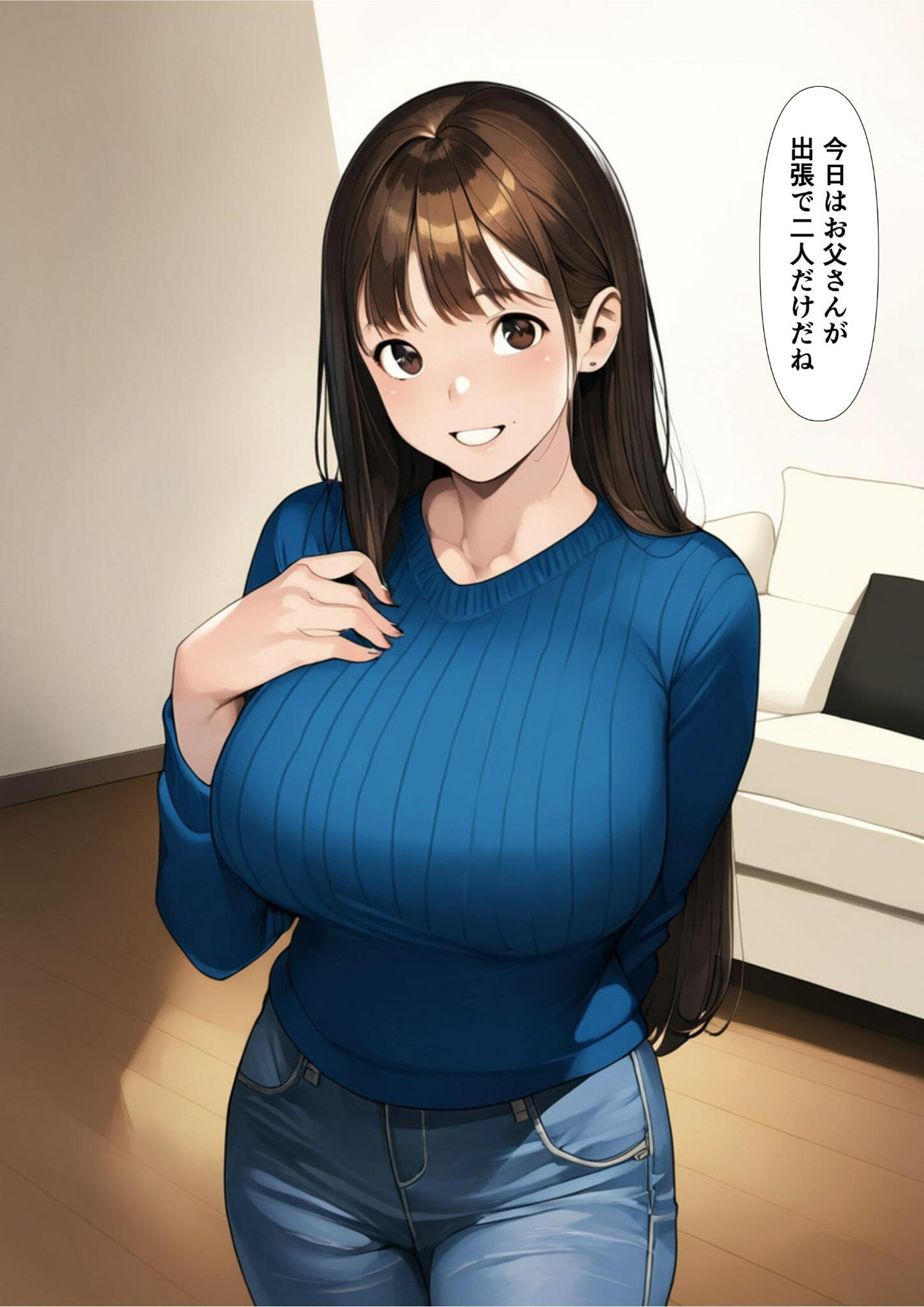 寝ている義母を襲ったら筆おろしされてイチャラブセックス サンプル1ページ目