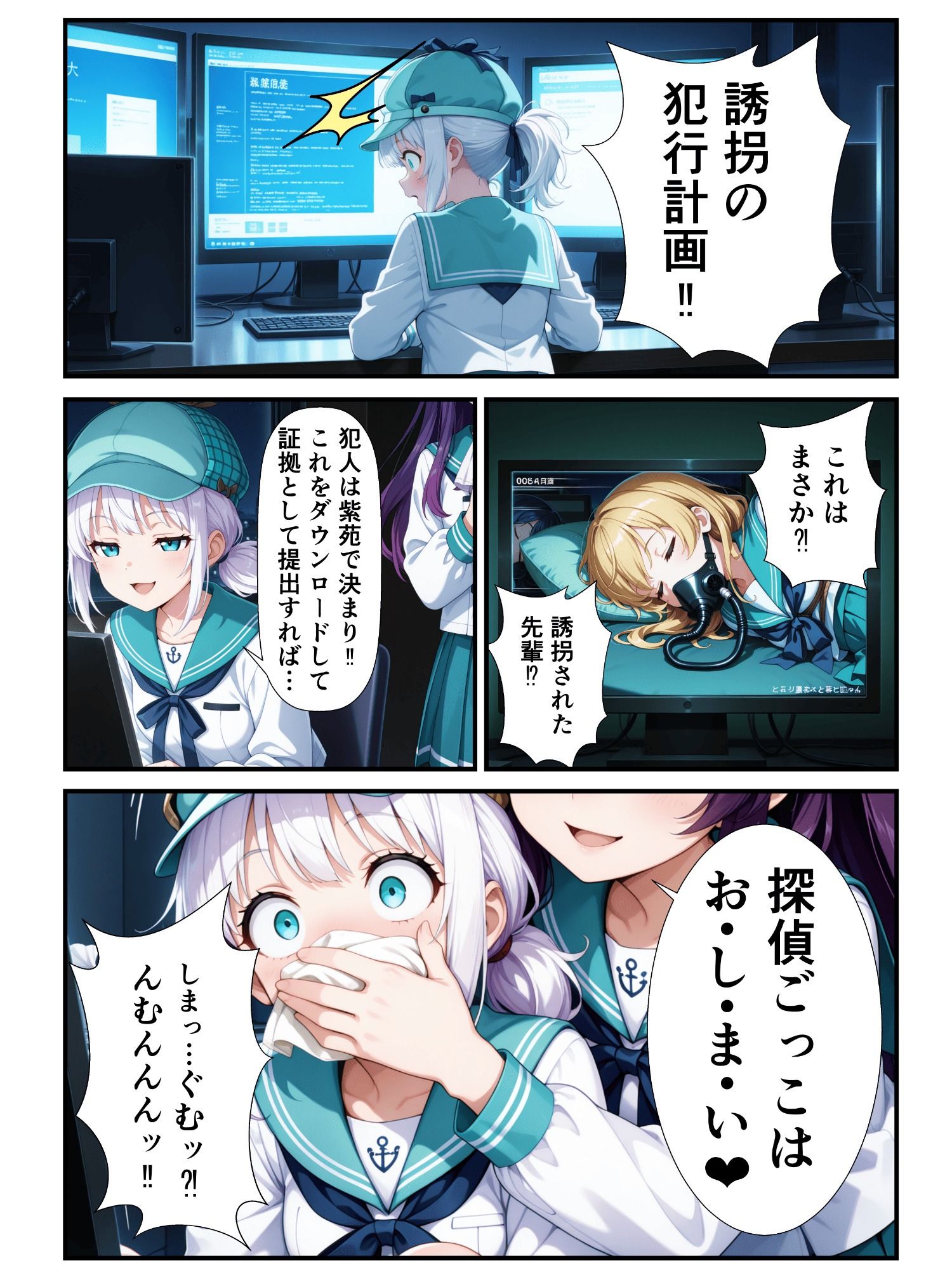 JK探偵碧（あおい）のクロロホルム誘拐事件簿 サンプル3ページ目