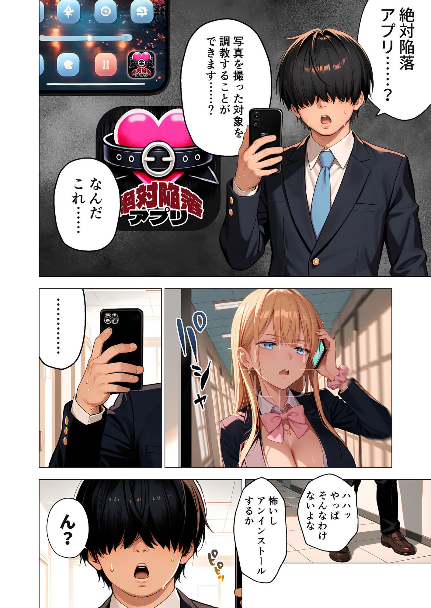 ご都合エッチ最強アプリ第1話 〜生意気なメスを徹底攻略！〜 サンプル8ページ目