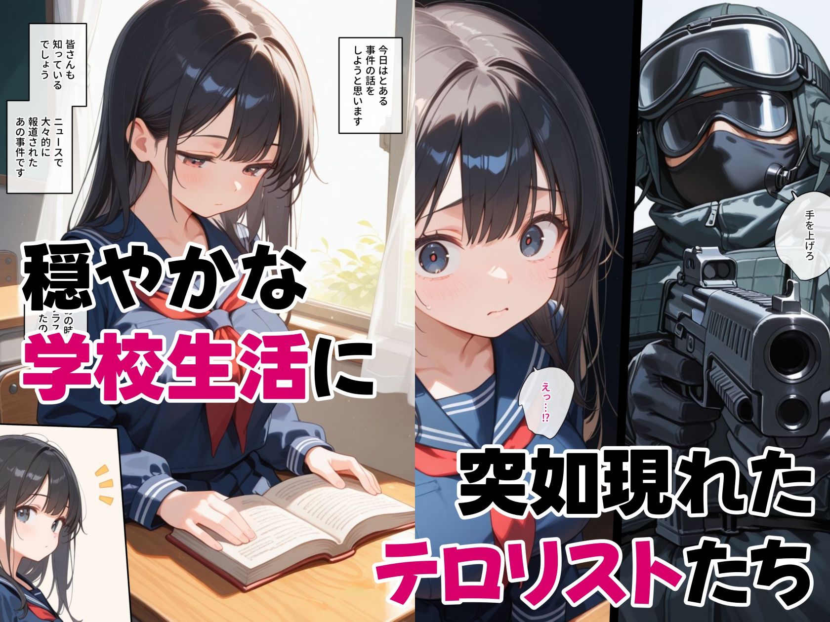 学校を占拠したテロリストがド変態だったら サンプル1ページ目