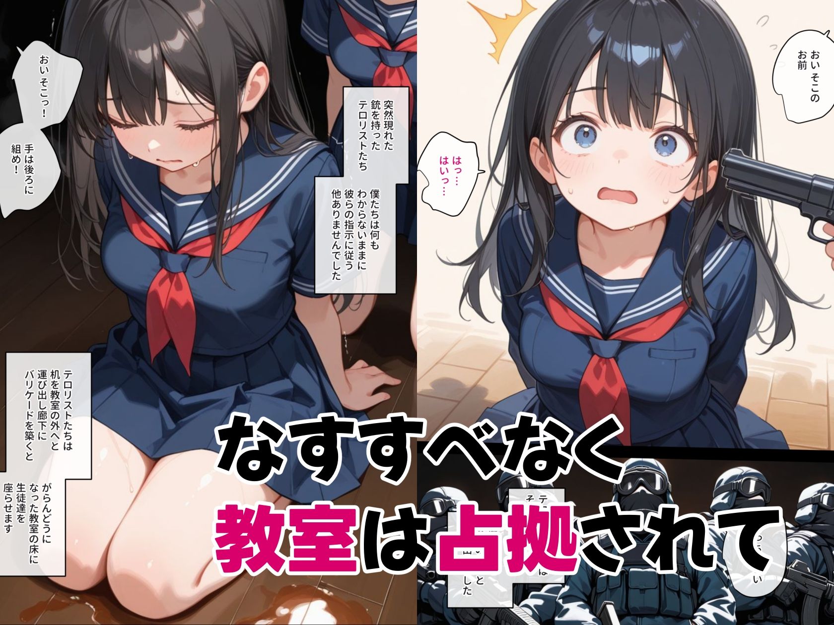 学校を占拠したテロリストがド変態だったら サンプル2ページ目