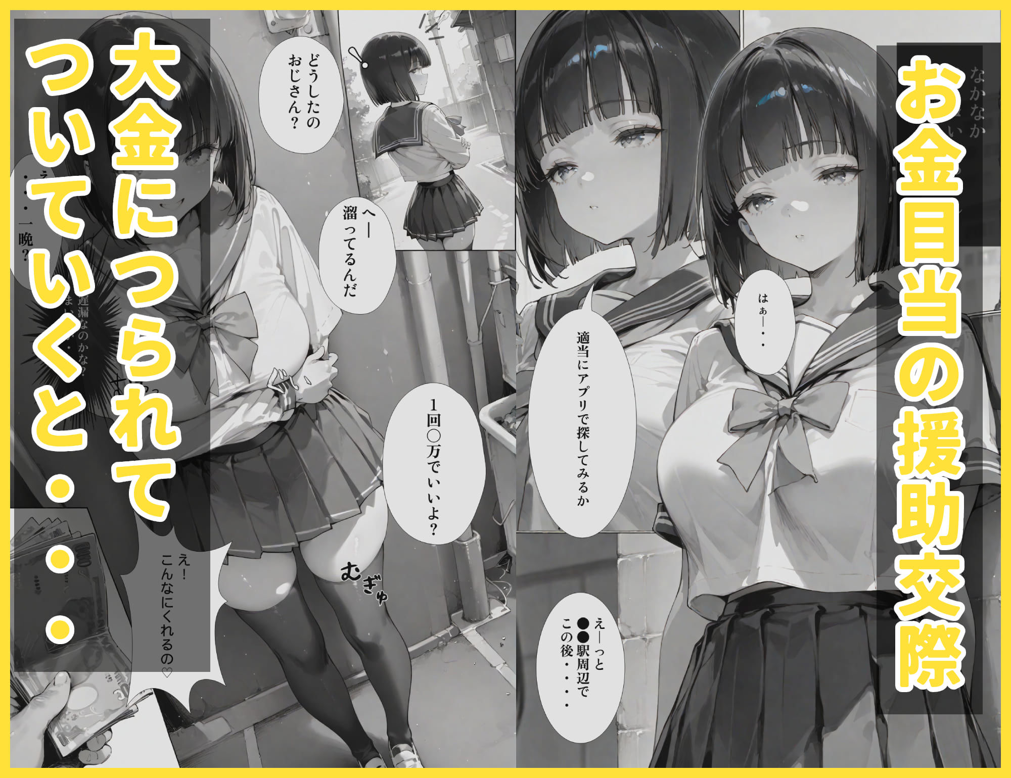 援交JKが快楽堕ちする話 サンプル1ページ目