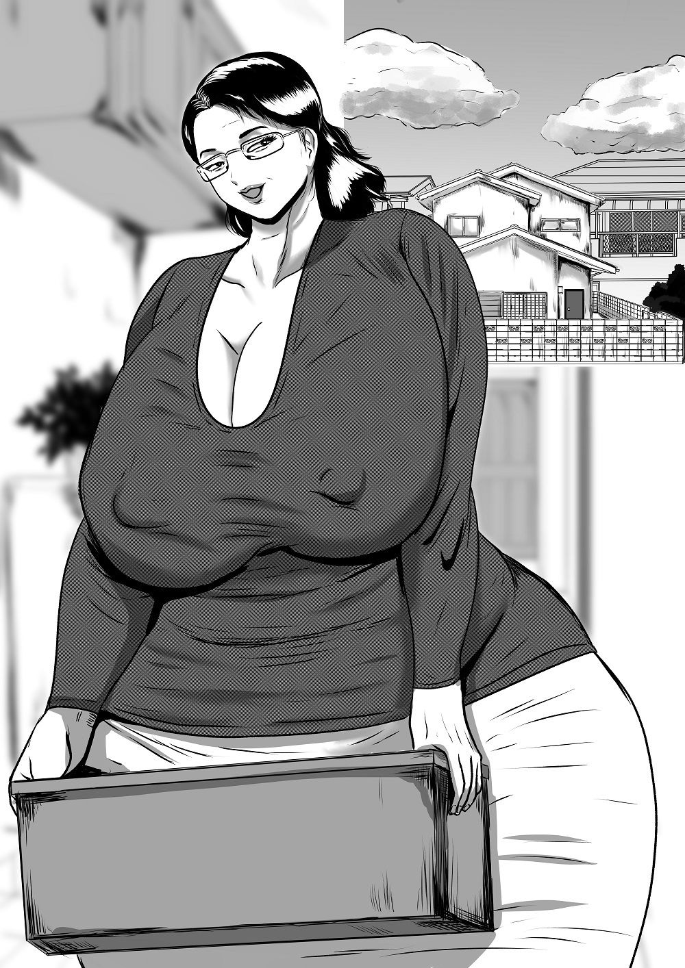 デカ尻  デカ乳  内職おばさん  お孫さんの入学式に行く！ サンプル1ページ目