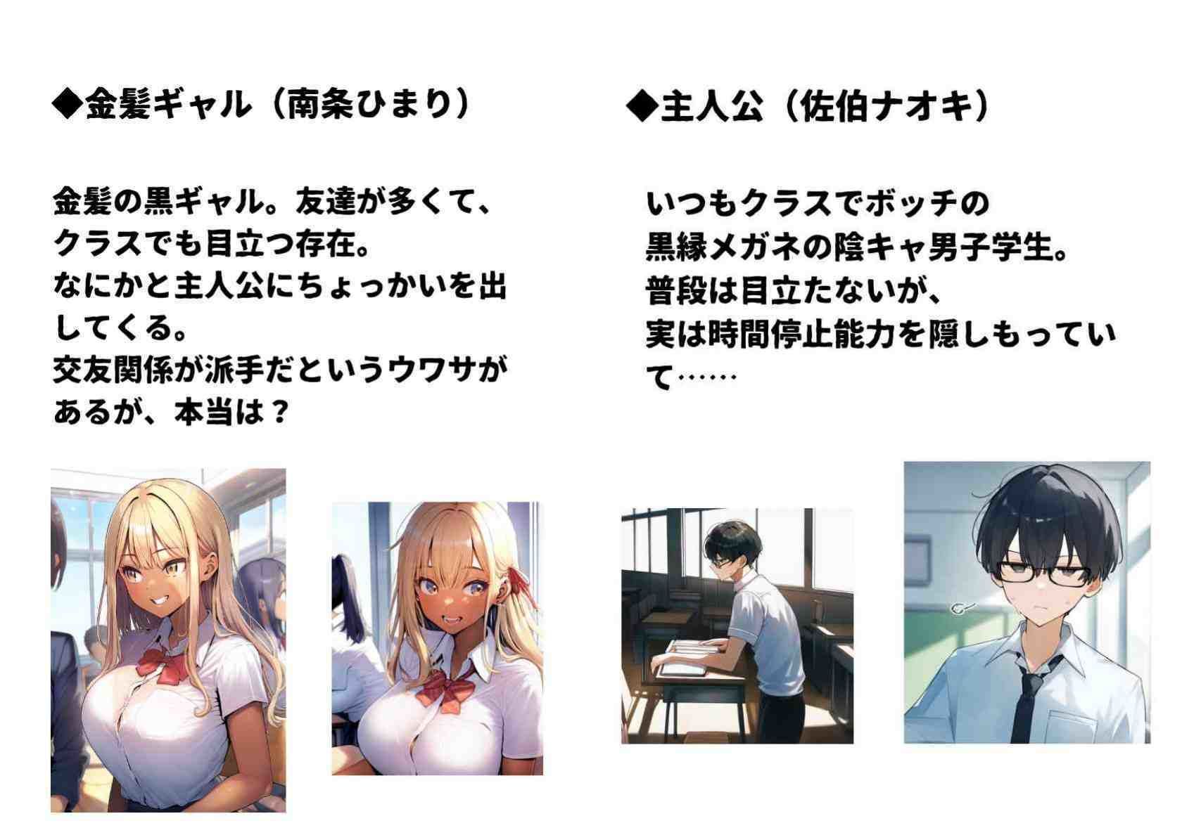 時間停止能力で授業中に幼馴染の金髪ギャルにヤリたい放題 サンプル10ページ目