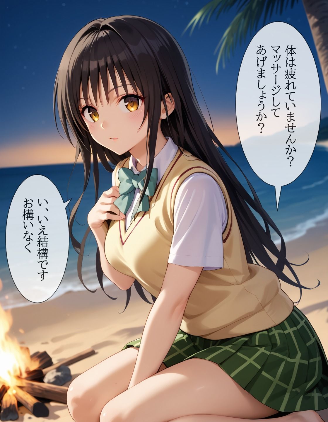 もしも古〇川唯と無人島で二人きりになったら サンプル1ページ目