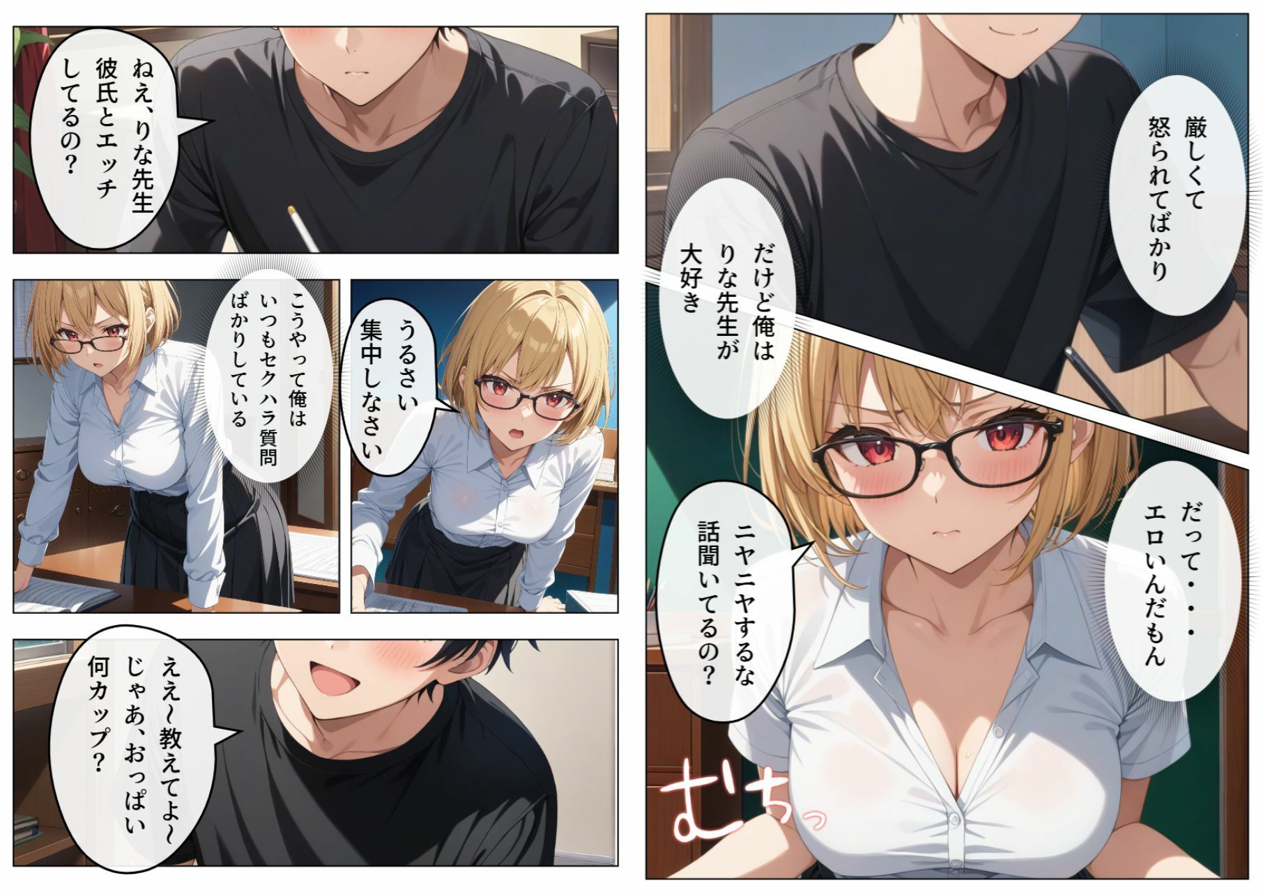 巨乳眼鏡家庭教師 快楽堕ちしたので中出ししてあげた サンプル2ページ目