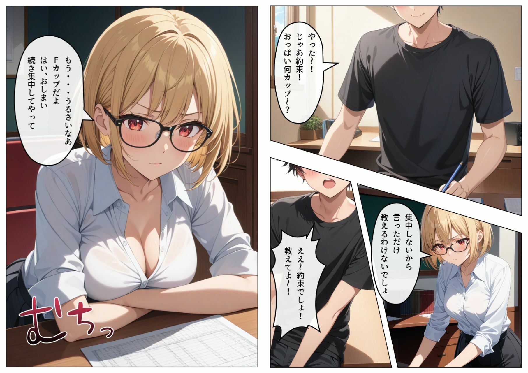 巨乳眼鏡家庭教師 快楽堕ちしたので中出ししてあげた サンプル5ページ目