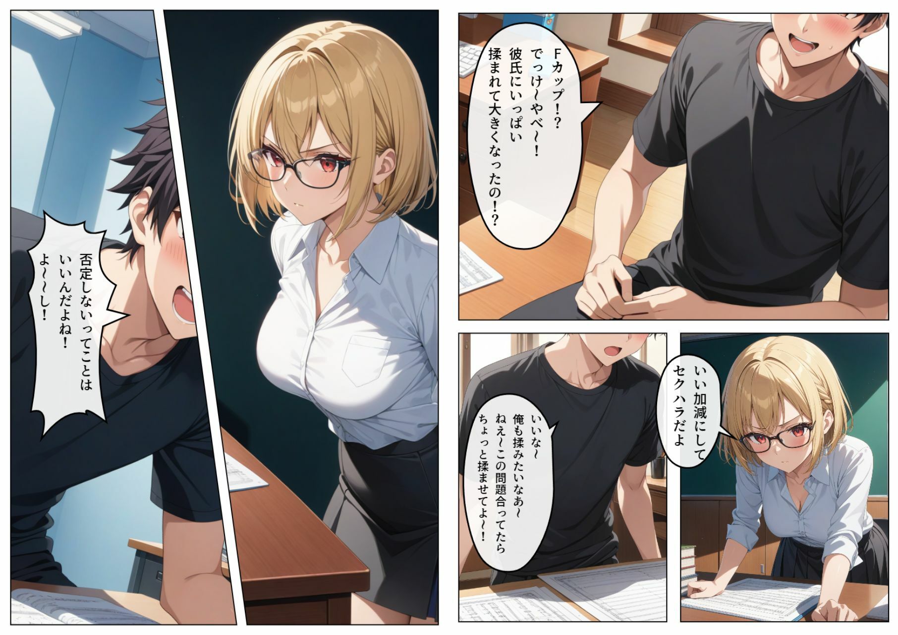巨乳眼鏡家庭教師 快楽堕ちしたので中出ししてあげた サンプル6ページ目