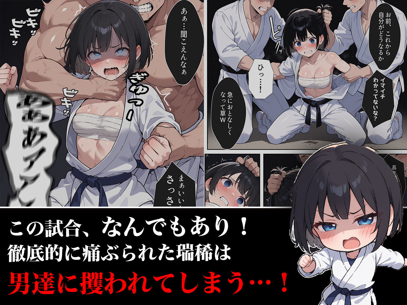 負けたら即中出しセックス 愛する道場を守るために道場破りに挑む天才柔道少女の話 サンプル4ページ目