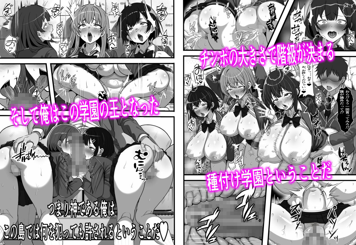 デカチン過ぎて風俗も出禁の俺がチンポの大きさで階級が決まる種付け島に引っ越した結果 サンプル2ページ目