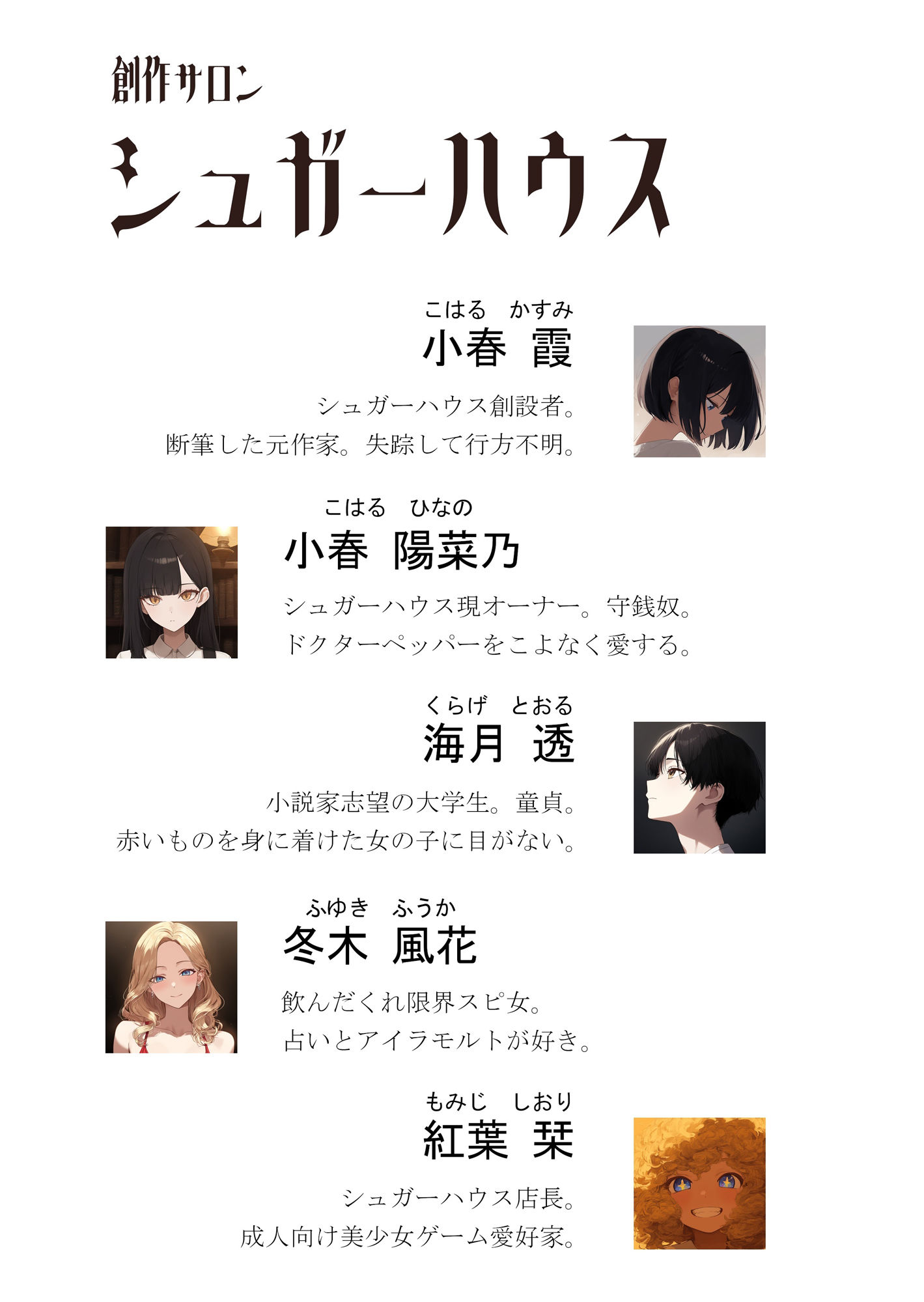 創作サロン  シュガーハウス（3本立てオムニバス/特別番外編つき） サンプル1ページ目