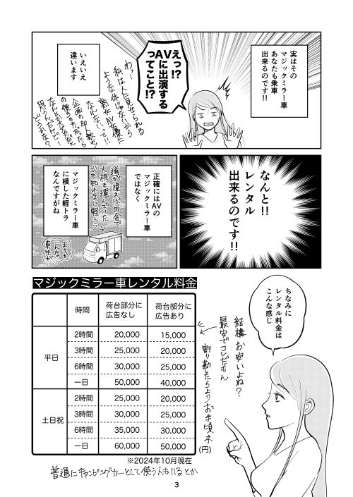 マジックミラー車に乗ろう サンプル3ページ目