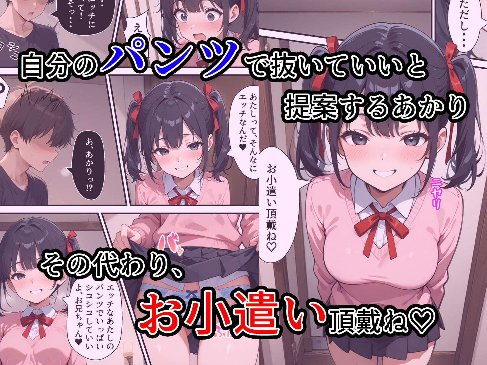 小遣い欲しさにパンツを見せる生意気な従妹に中出し決めちゃいました。 サンプル3ページ目