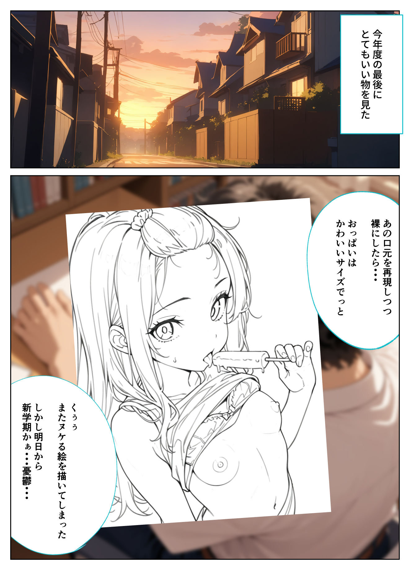 童貞モブがハーレム主人公になるまであと100日〜ぼっちメガネにイカされて〜 サンプル2ページ目