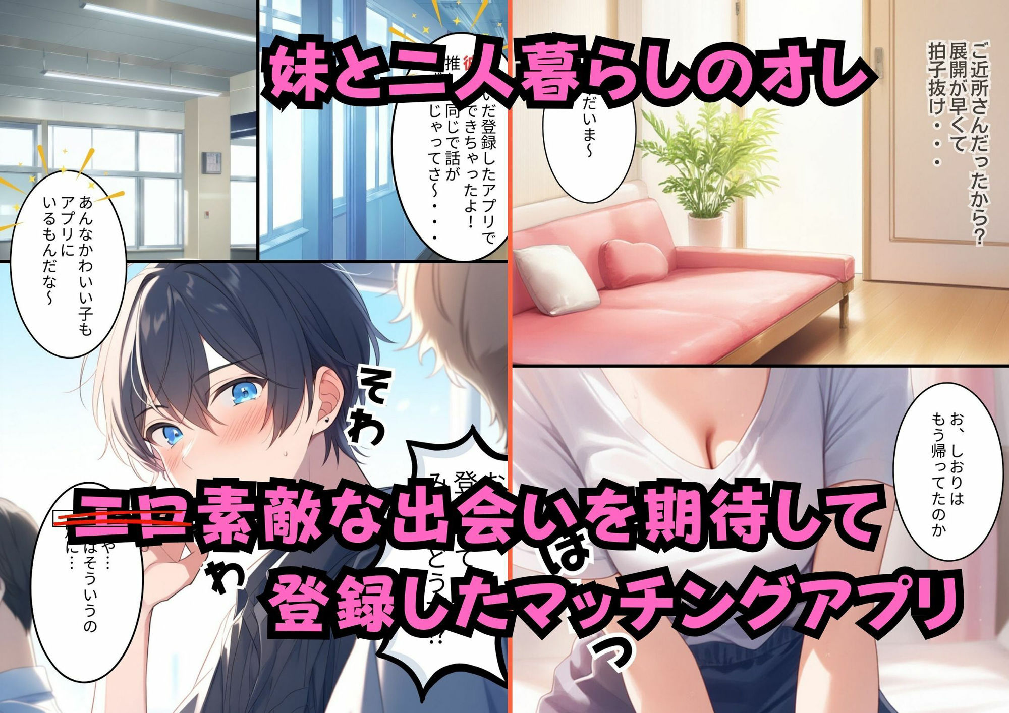 マッチングアプリで妹と出会ったら何度も中出しさせてくれた サンプル1ページ目