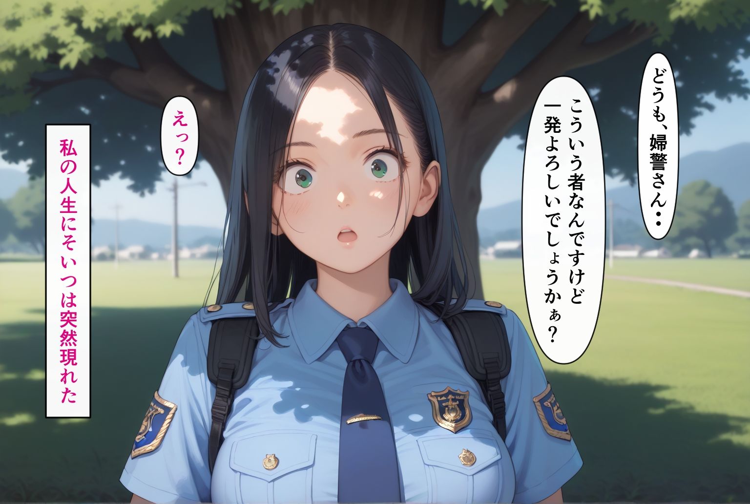 種付けおじさん（弟）は気楽にイキたい 公園で見かけた婦警さん サンプル1ページ目