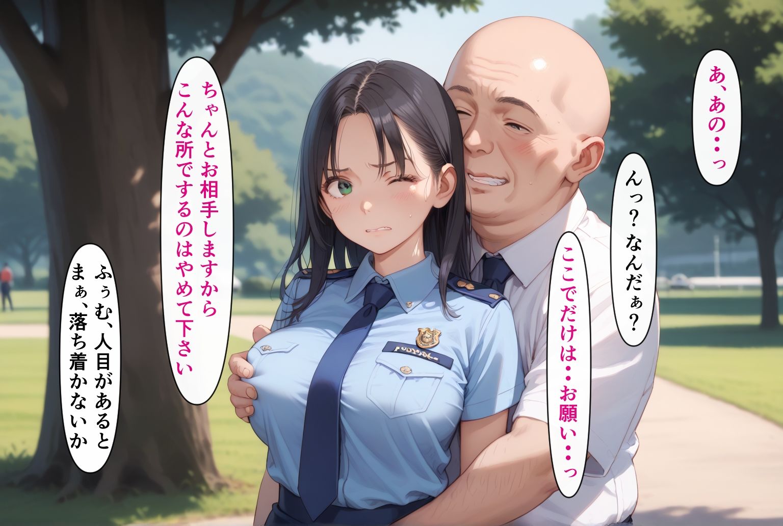 種付けおじさん（弟）は気楽にイキたい 公園で見かけた婦警さん サンプル4ページ目
