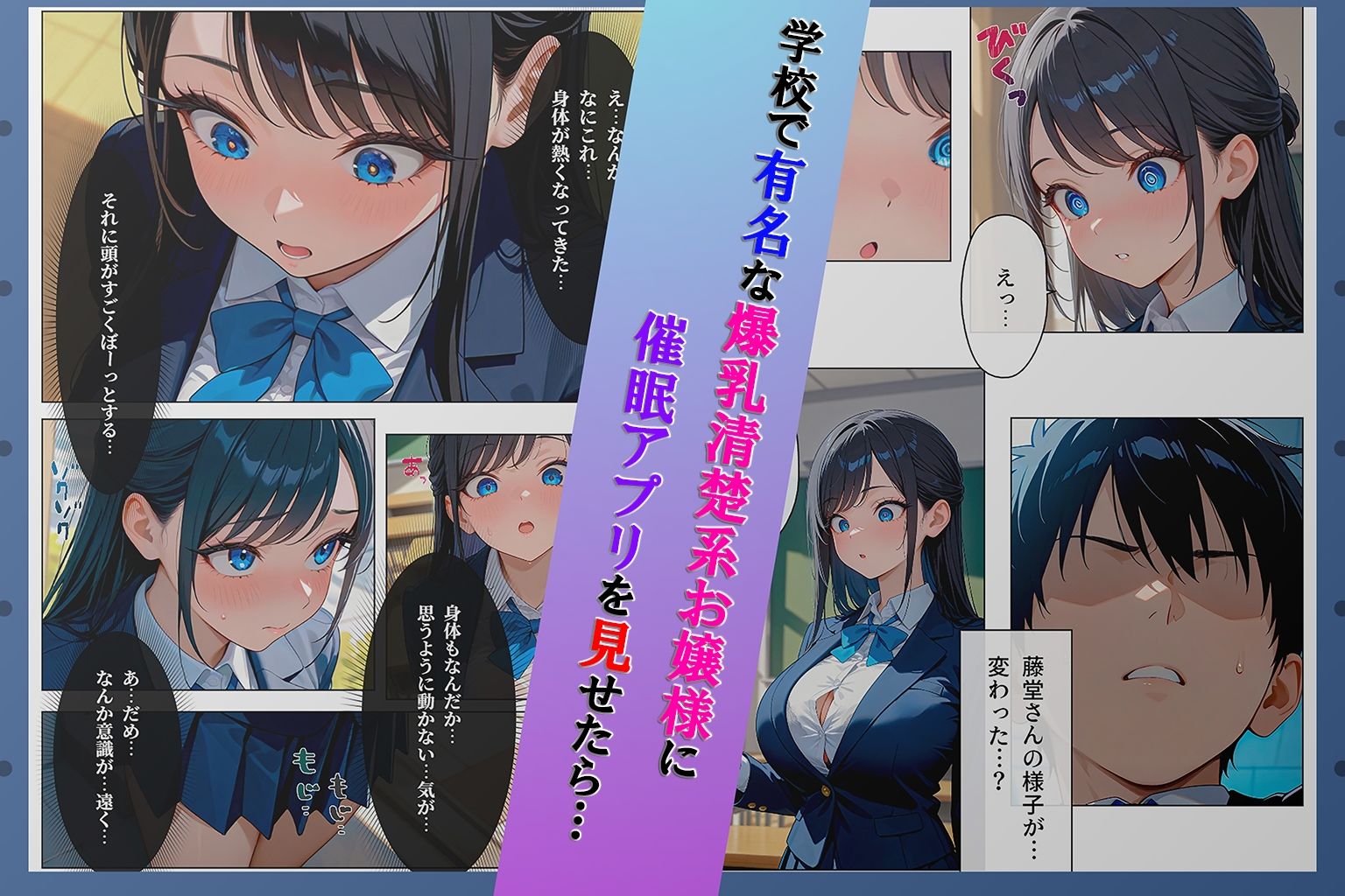 【フルカラーコミック】催●アプリ.net〜爆乳清楚系クラスメイト編〜 サンプル2ページ目