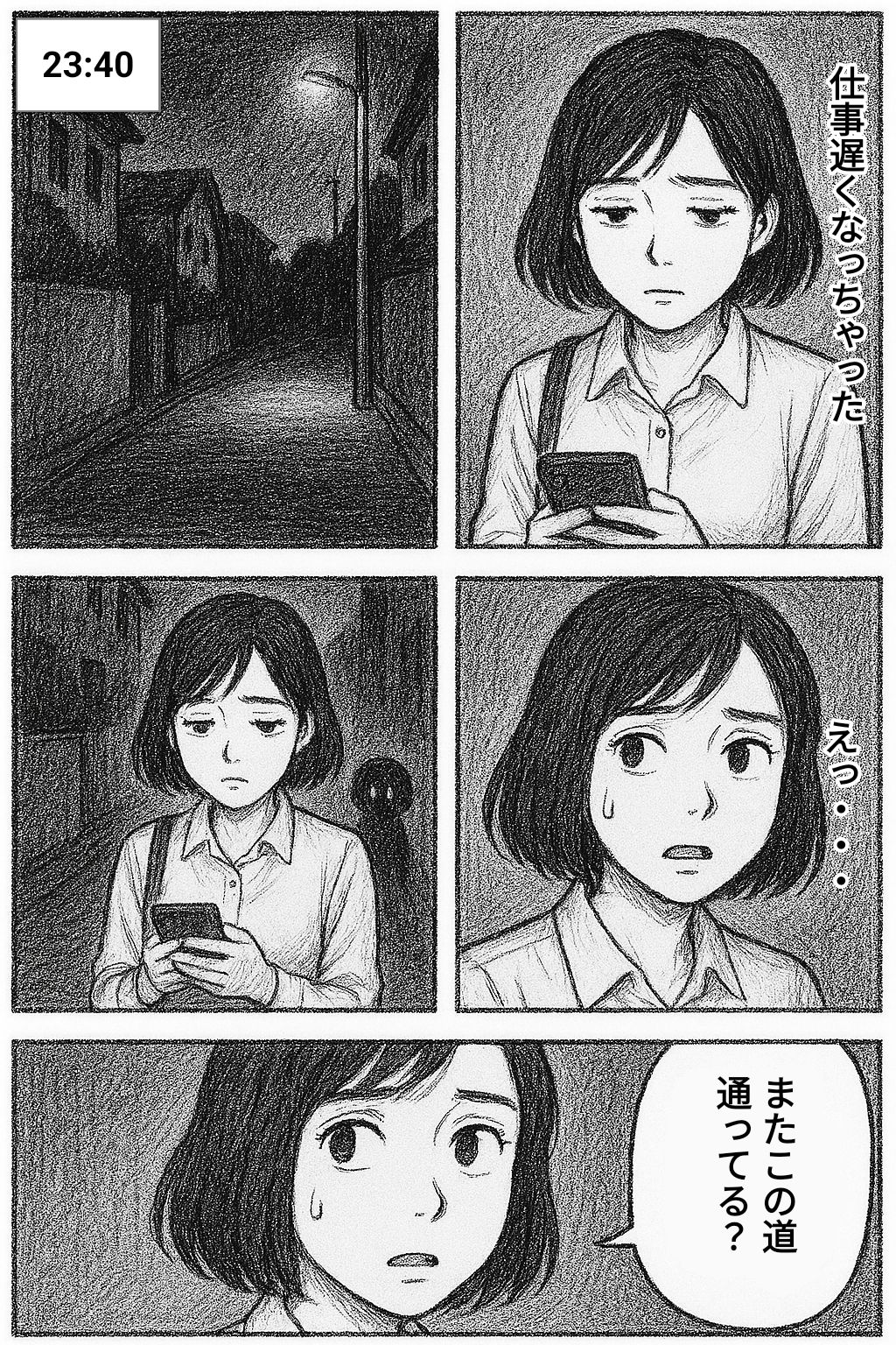 帰り道エロホラー サンプル1ページ目