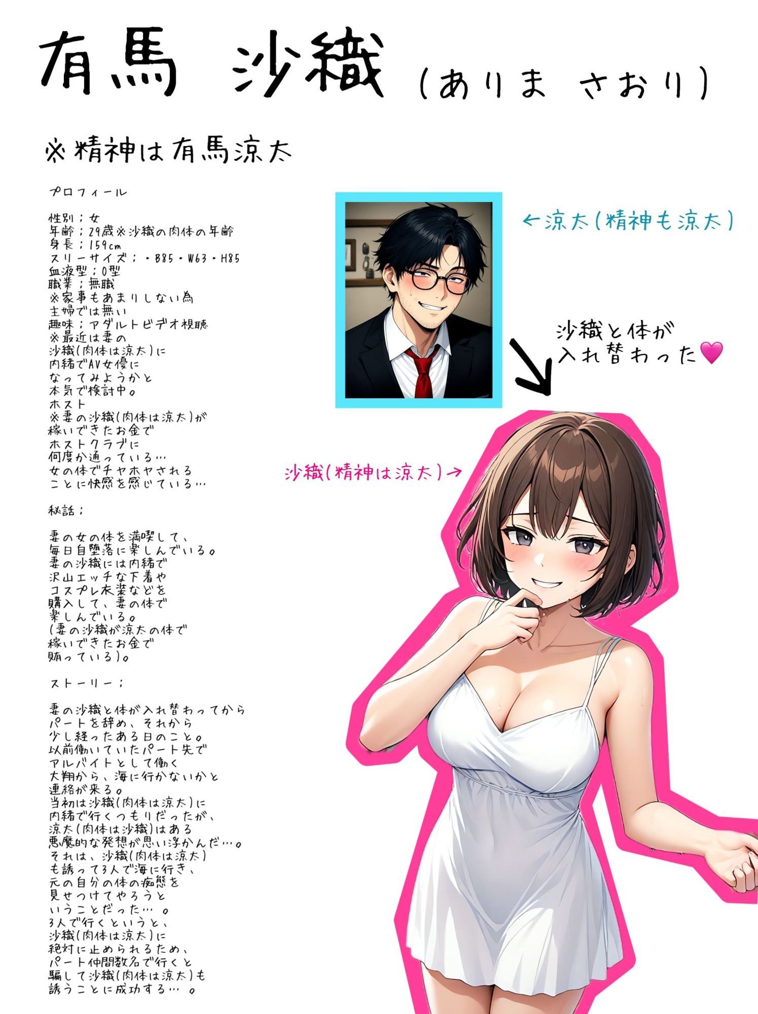 【入れ替わり・痴女】夫婦だけの特別な秘密3 サンプル2ページ目