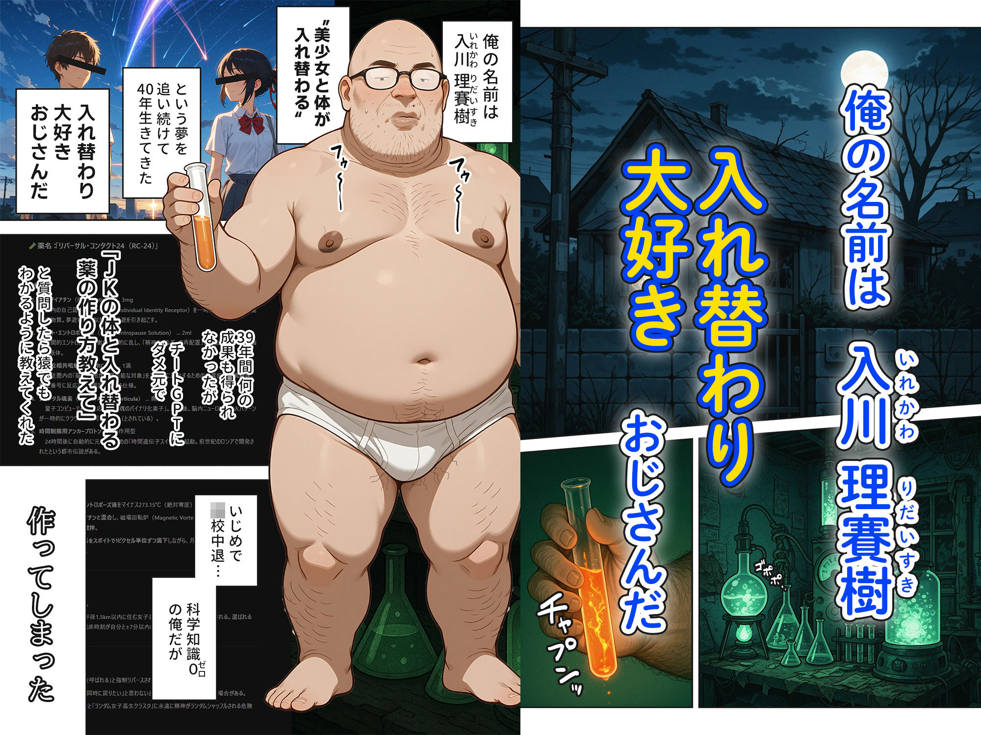 キモおじ⇔JK入れ替わり【1】この娘の人生台無しにしたろw サンプル1ページ目