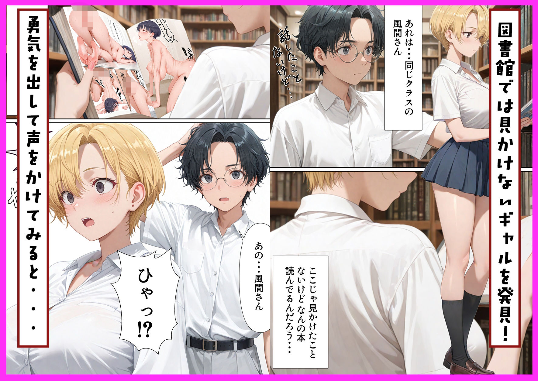 エロ同人大好きな女子校生ギャルがクラスメイトと初濃厚SEX サンプル1ページ目