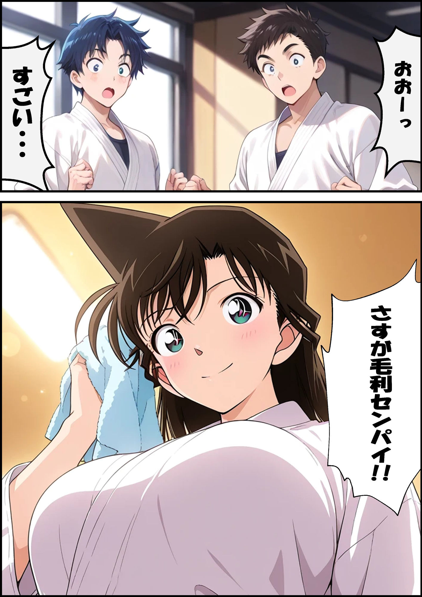 名探偵コ〇ン 毛利蘭 強●わいせつ事件 サンプル3ページ目