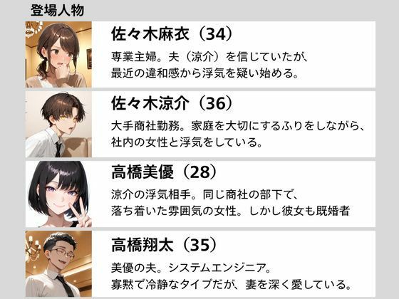 旦那が浮気したので浮気相手の旦那を寝取って最後は4人でスワッピング 1 サンプル2ページ目