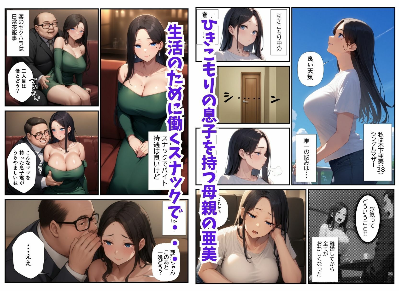 息子の友達に欲情しちゃった母親のイチャラブ中出し本気SEX サンプル1ページ目