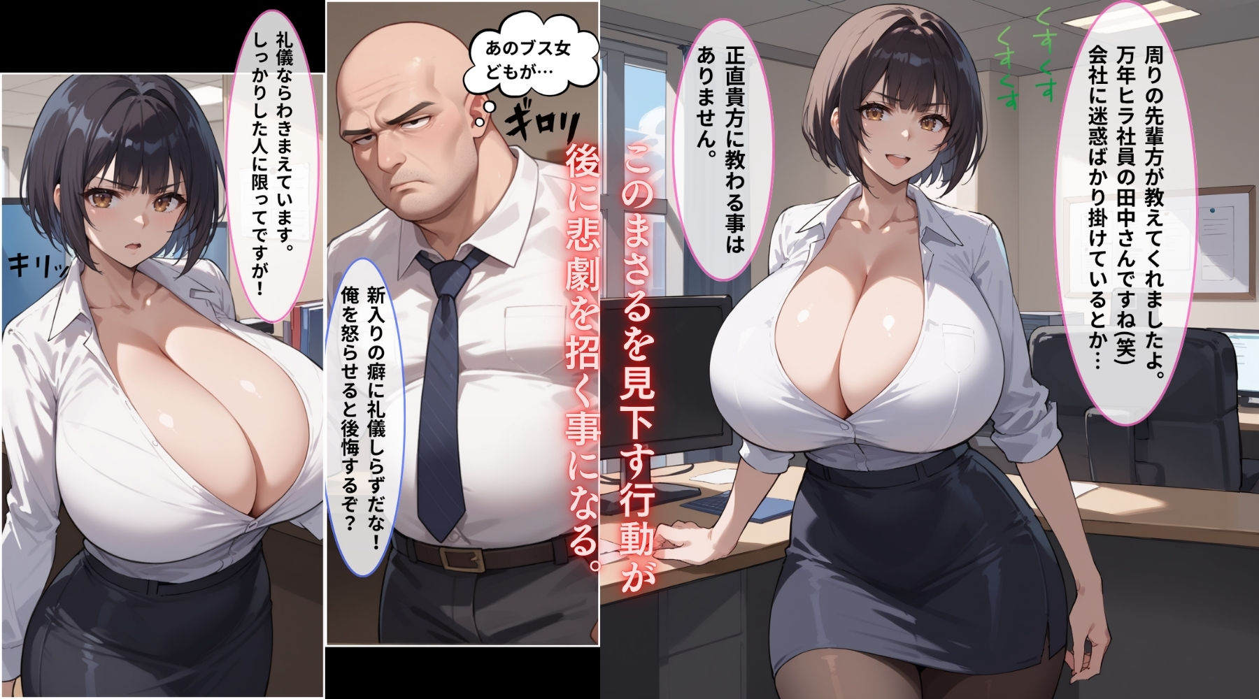 催●支配  万年ヒラ社員の俺を馬鹿にする生意気巨乳新入社員が来たので新人裏研修でメス堕ちさせてみた。 サンプル5ページ目