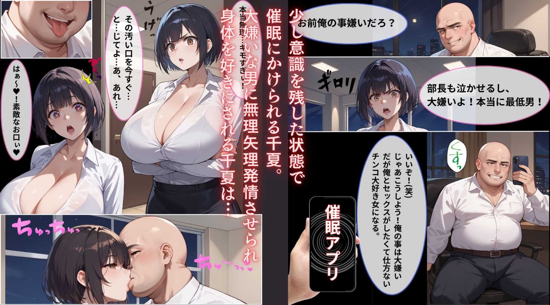 催●支配  万年ヒラ社員の俺を馬鹿にする生意気巨乳新入社員が来たので新人裏研修でメス堕ちさせてみた。 サンプル7ページ目