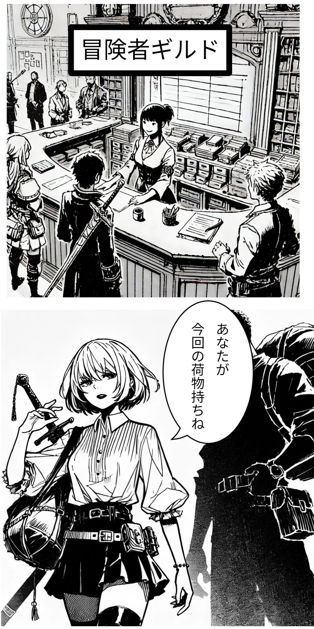 荷物持ち冒険者の装備 サンプル3ページ目