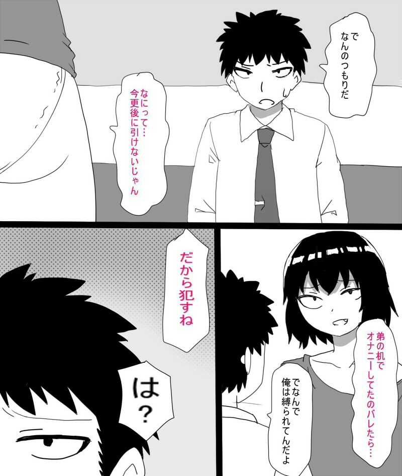 ムラムラした引きこもりの姉は弟で性欲処理をする サンプル3ページ目