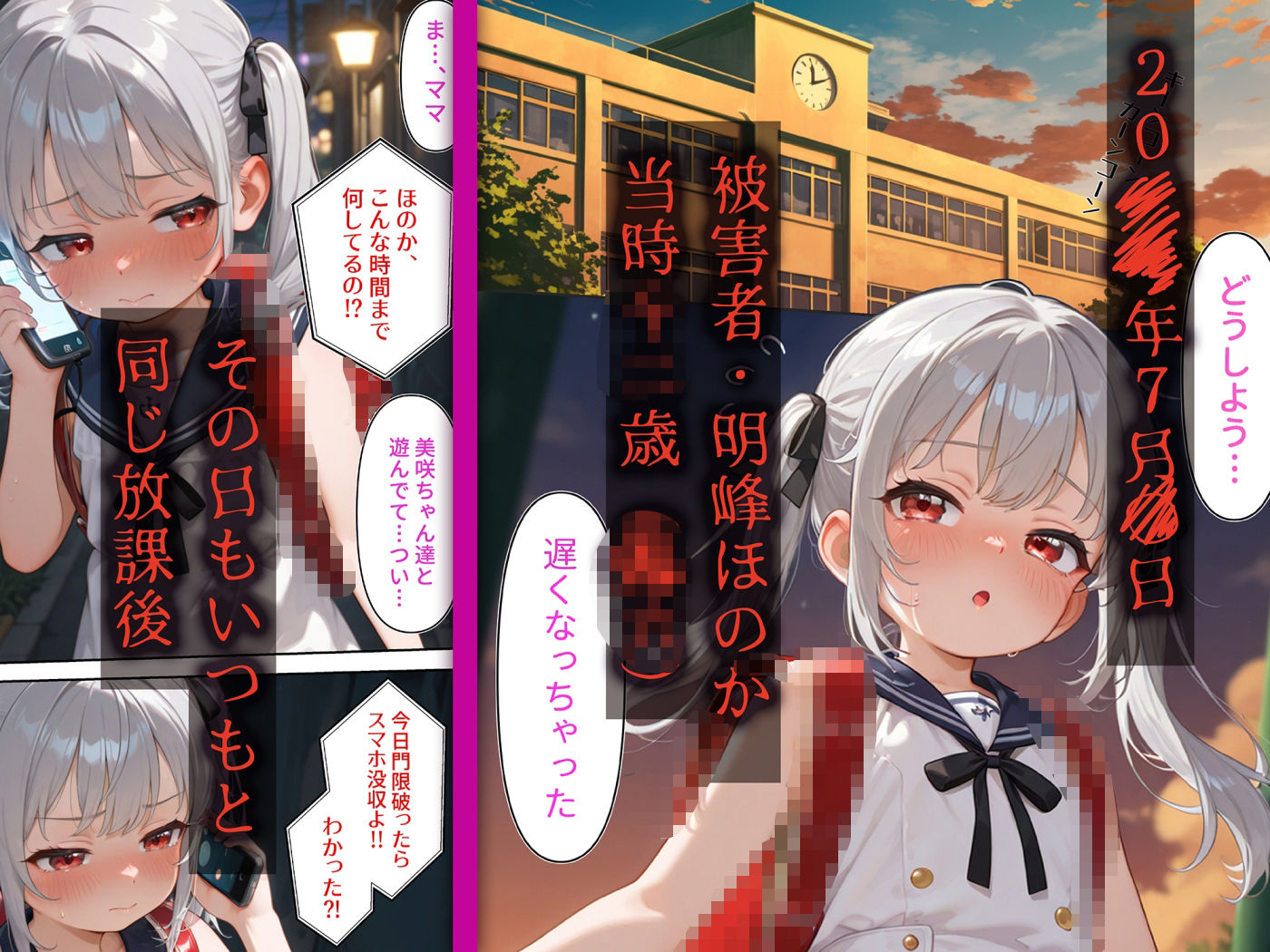 監禁おじさん〜銀髪ツインテ少女誘拐事件〜 サンプル1ページ目