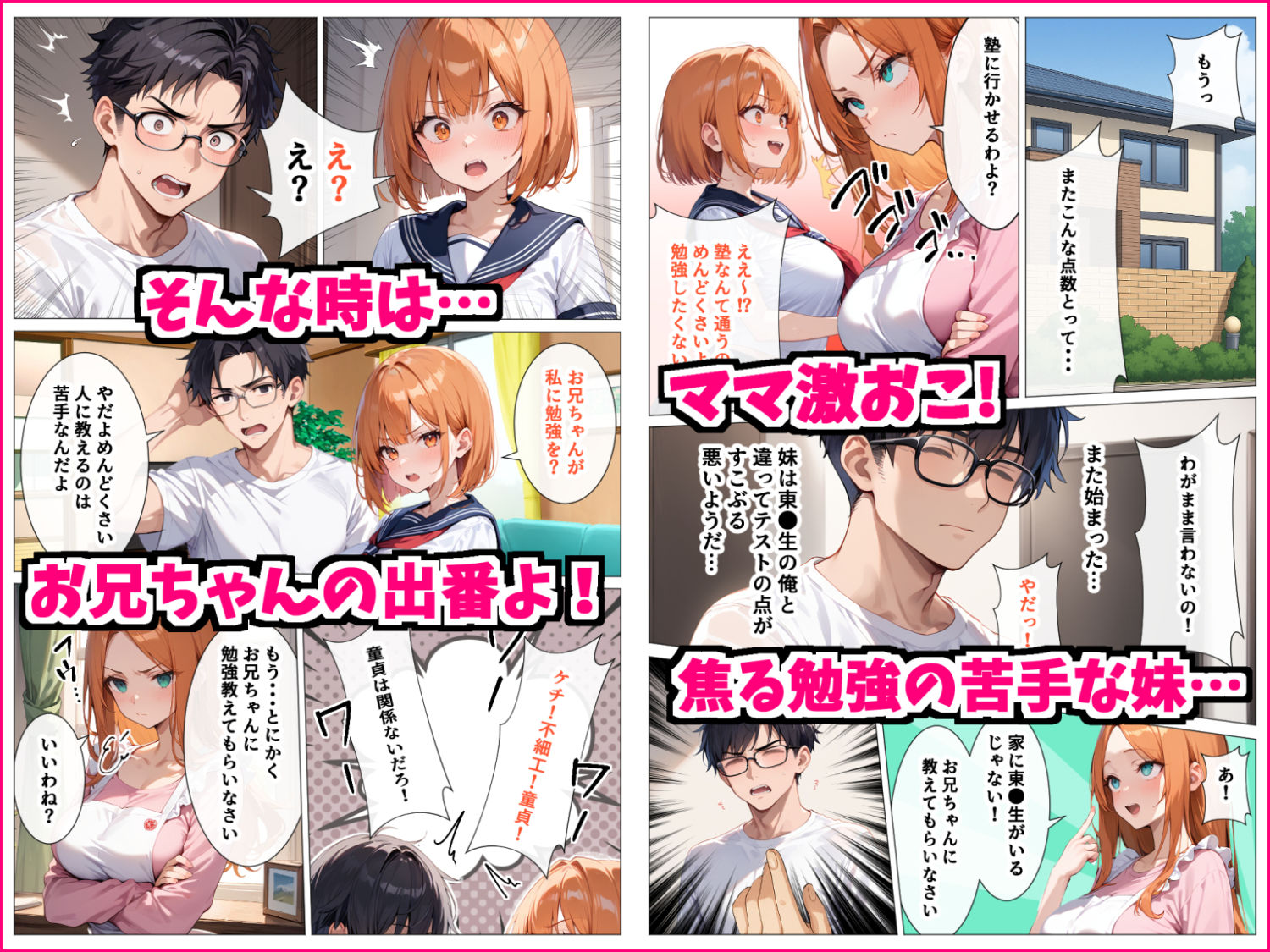 勉強の苦手な妹がエチエチだったの何度も生ハメして中出ししまくった話 サンプル1ページ目