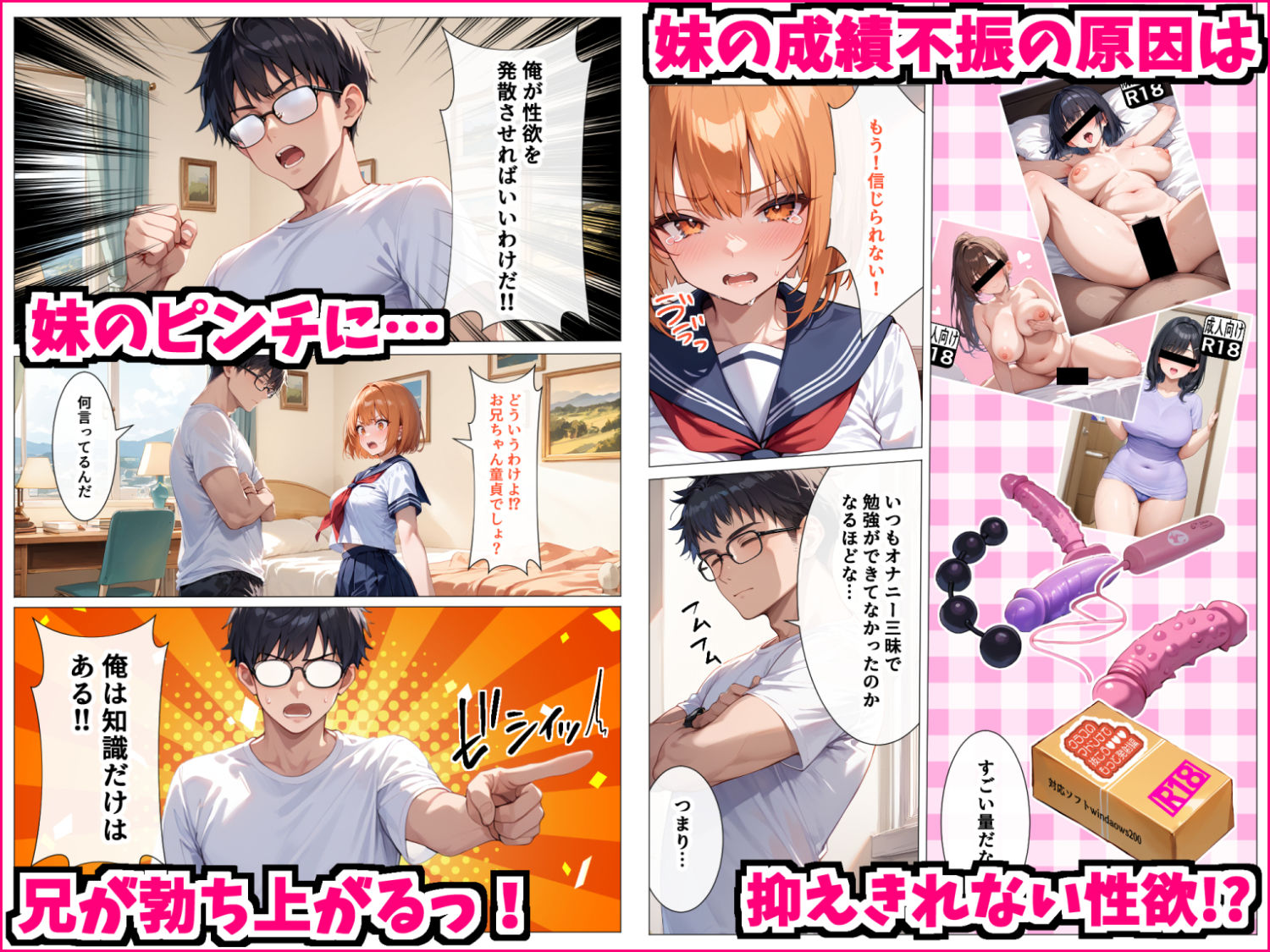 勉強の苦手な妹がエチエチだったの何度も生ハメして中出ししまくった話 サンプル2ページ目