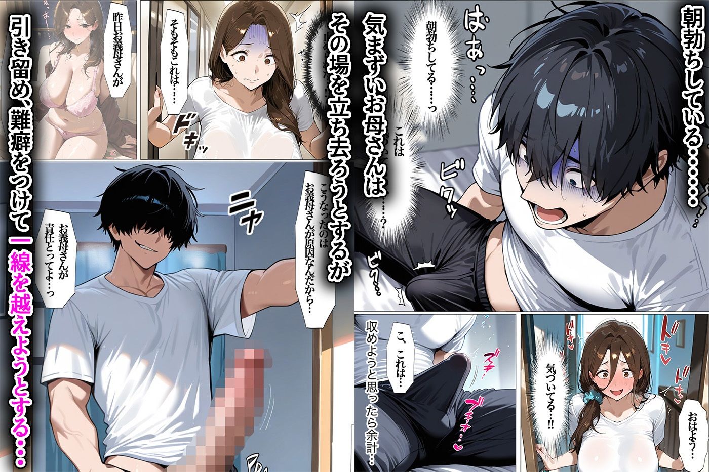 初恋のお母さん 無防備な爆乳お母さに巨大ちんぽで犯し続け種付け サンプル6ページ目