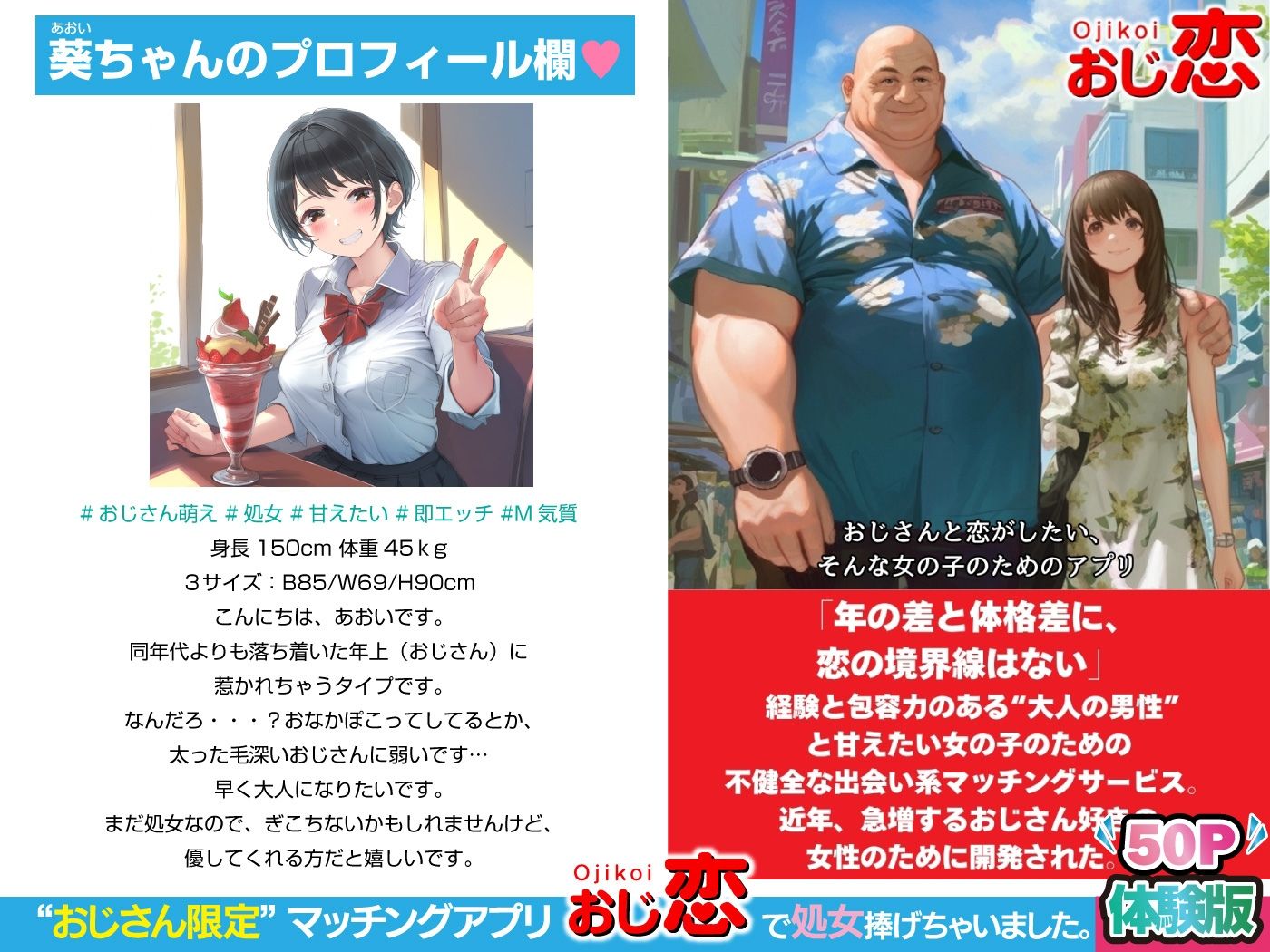 おじさん限定マッチングアプリ【おじ恋】で処女捧げちゃいました。 サンプル1ページ目