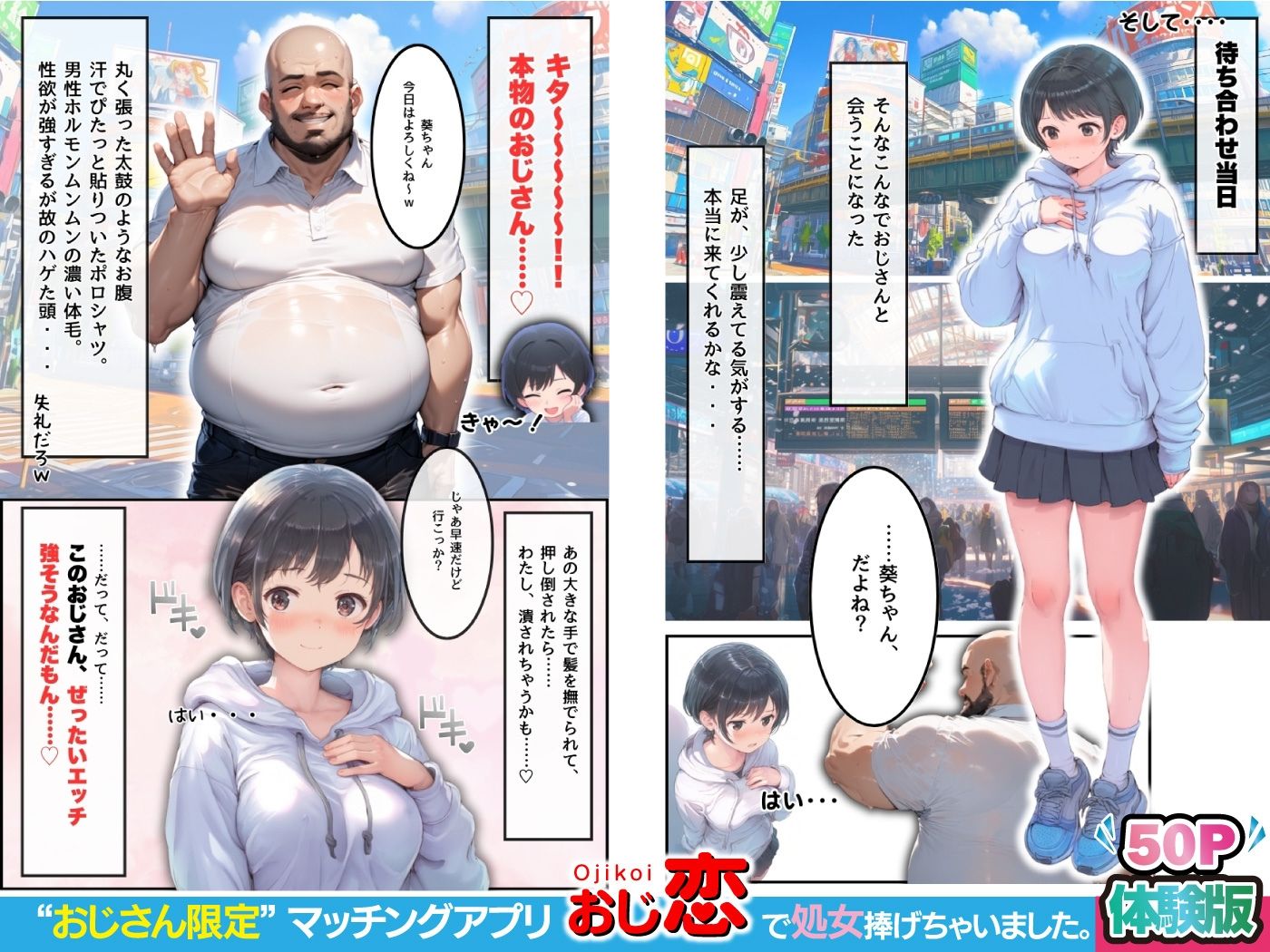 おじさん限定マッチングアプリ【おじ恋】で処女捧げちゃいました。 サンプル4ページ目