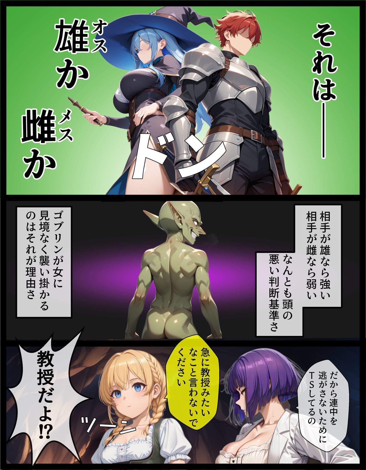 TSして異種姦されたい〜ゴブリン輪●編〜 サンプル4ページ目