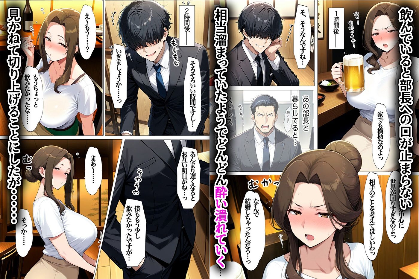 NTR好きの上司の奥さんと上司の家や会社で濃厚本気SEX サンプル4ページ目