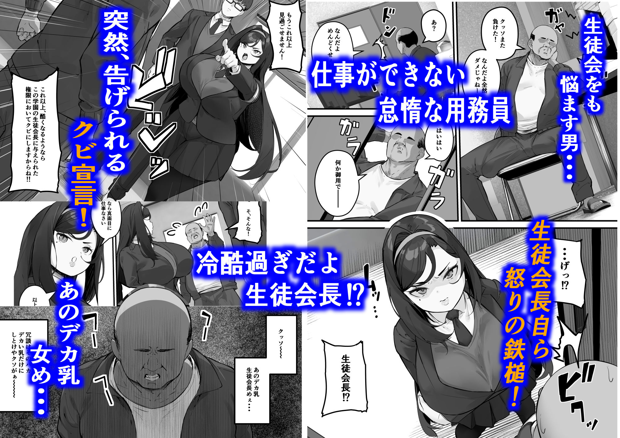 ドスケベ生徒会長  ドヘンタイな生徒会長は用務員の肉便器 サンプル2ページ目