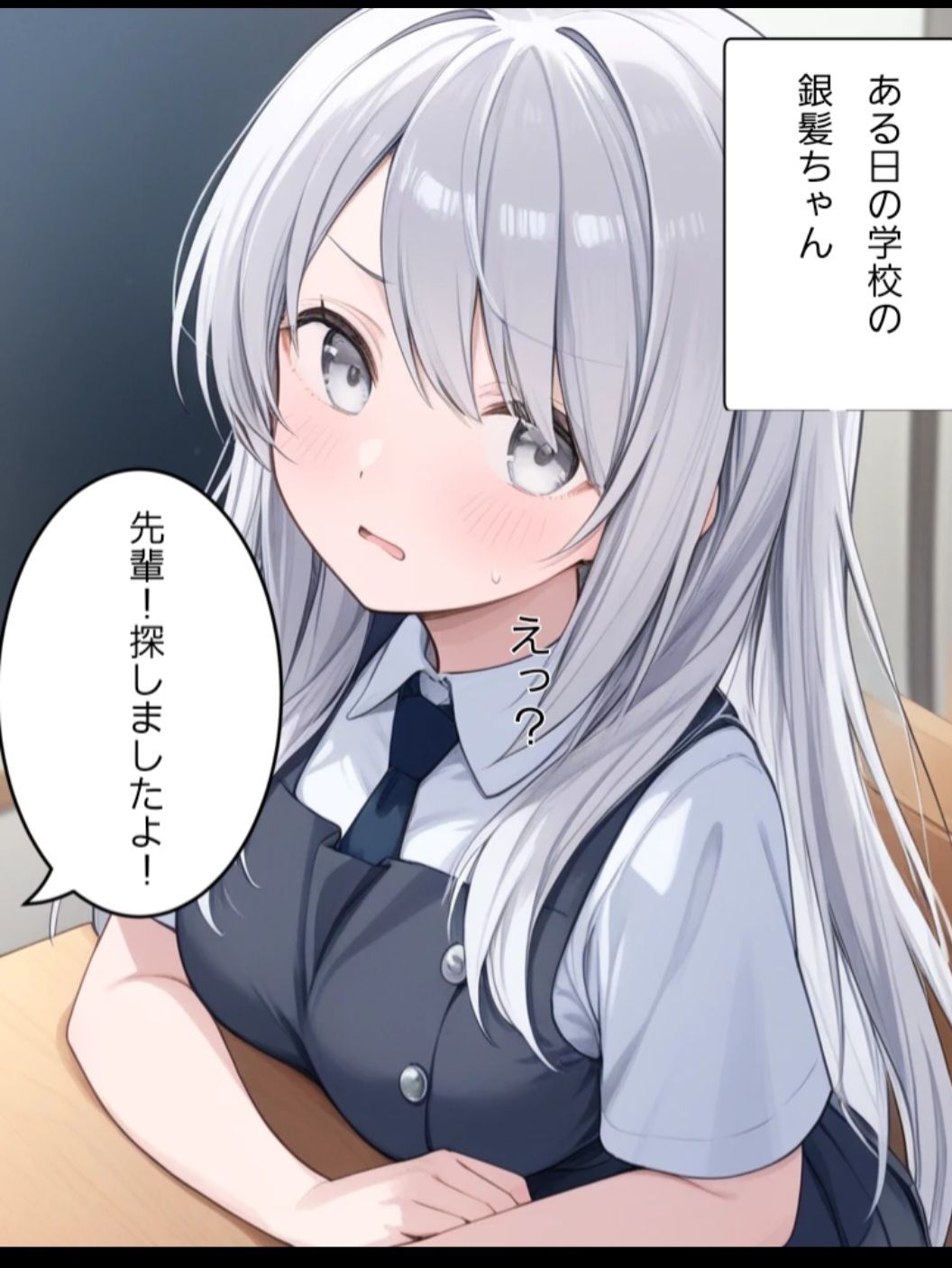 まわされちゃった銀髪ちゃん サンプル1ページ目