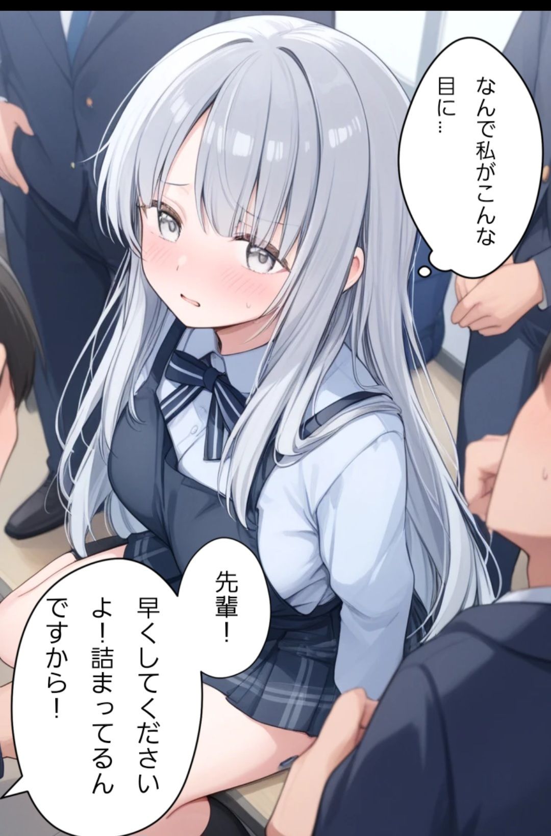 まわされちゃった銀髪ちゃん サンプル3ページ目