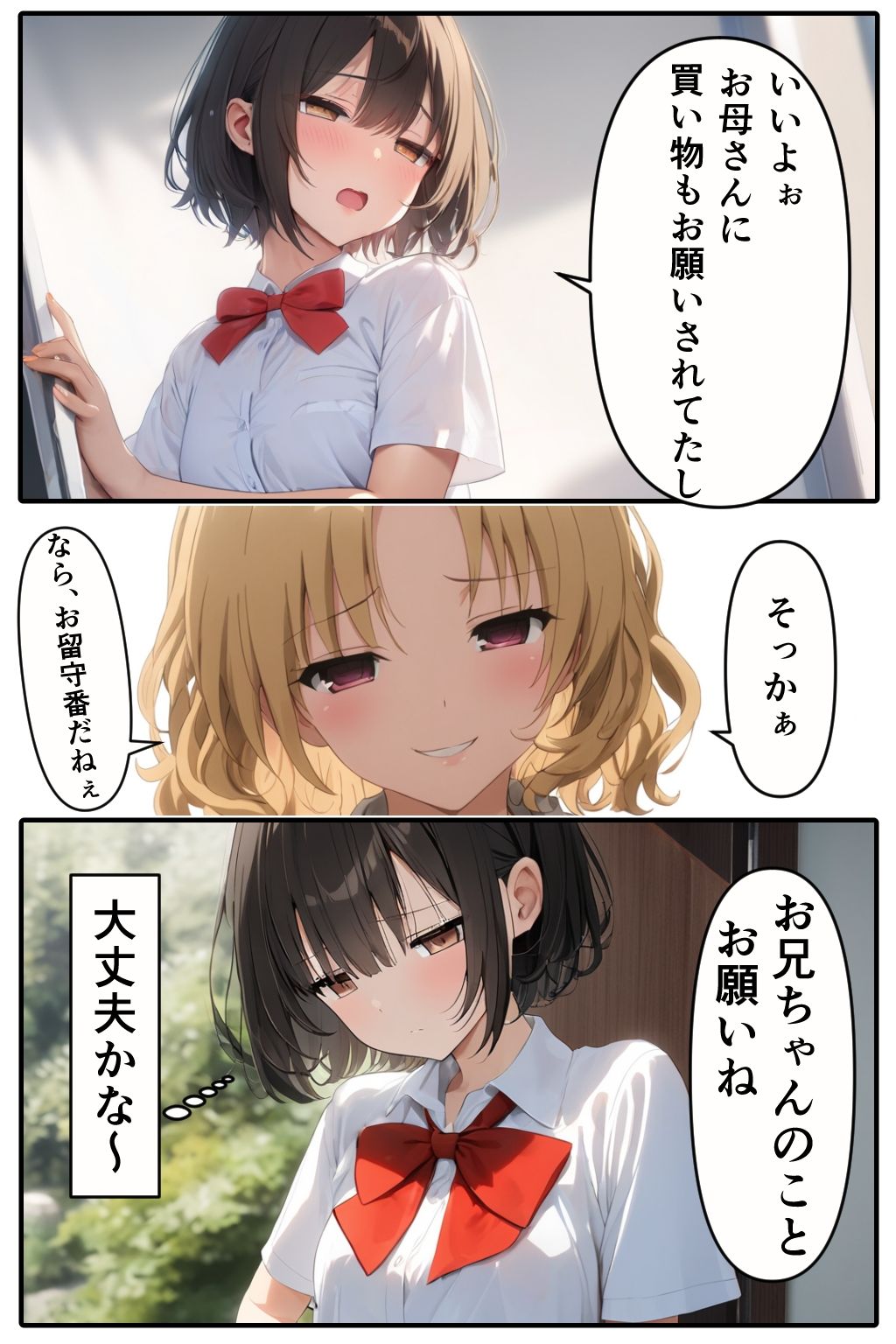妹の友達が遊びに来た時の件 サンプル2ページ目