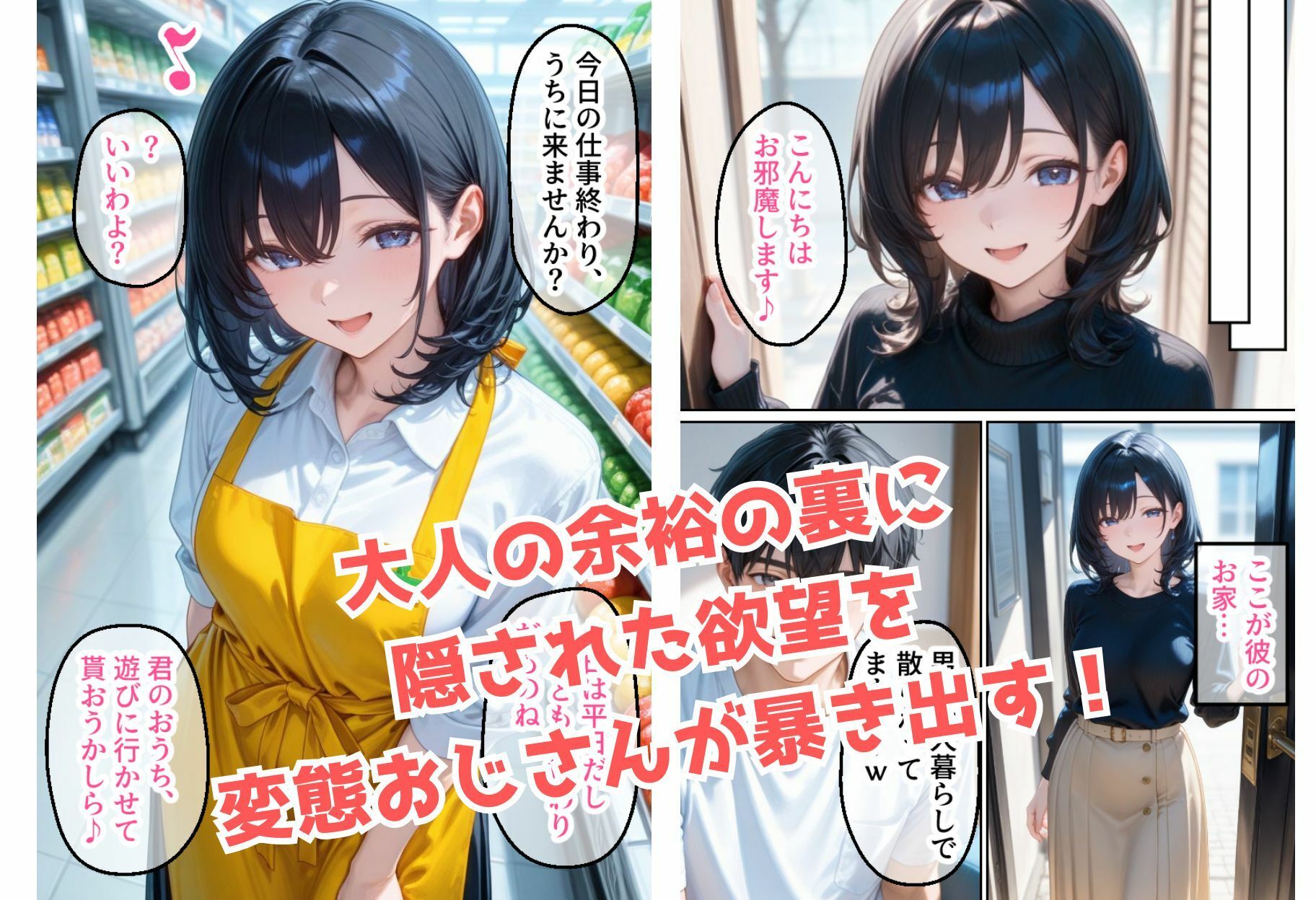 バ先のママさんがチン棒に服従した件【全Pセリフあり】 サンプル2ページ目